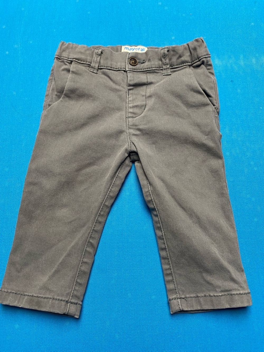 Mayoral Toddler Charcoal Grey Cotton Blend Pants